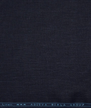 Linen Club 40 LEA Solids 100% Linen Suiting Fabric (Dark Blue)