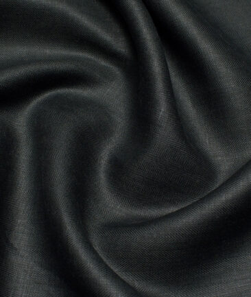 Linen Club 40 LEA Striped 100% Linen Suiting Fabric (Dark Green)