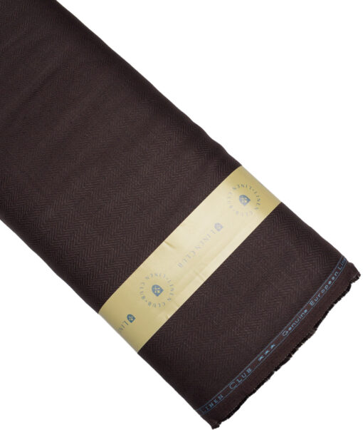 Linen Club 40 LEA Striped 100% Linen Suiting Fabric (Dark Wine)