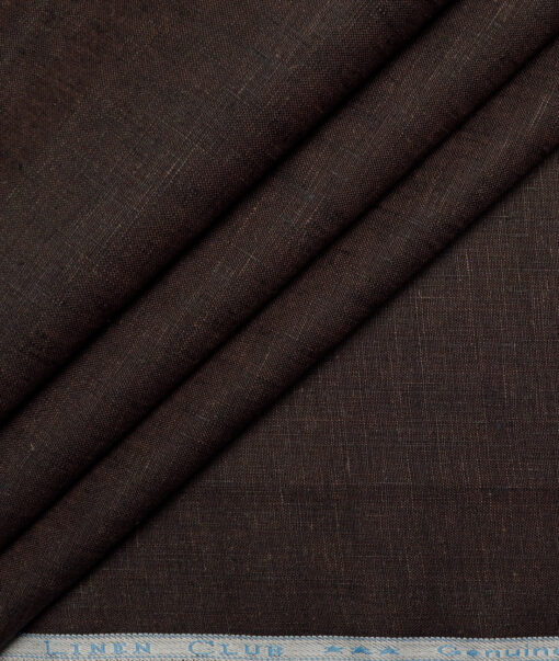 Linen Club 40 LEA Solids 100% Linen Suiting Fabric (Dark Brown) Linen Club 40 LEA Solids 100% Linen Suiting Fabric (Dark Brown)