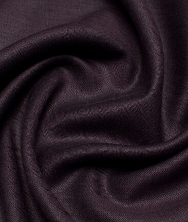 Linen Club 40 LEA Self Design 100% Linen Suiting Fabric (Wine)