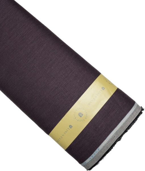 Linen Club 40 LEA Self Design 100% Linen Suiting Fabric (Wine)