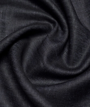 Linen Club 40 LEA Self Design 100% Linen Suiting Fabric (Blackish Purple)