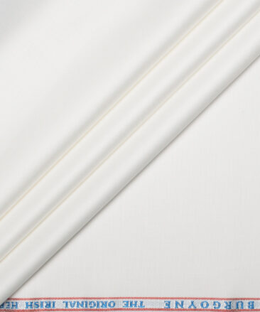 Burgoyne  Solids 50% Coton 50% Linen Suiting Fabric (White)