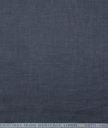 Burgoyne 40 LEA Solids 100% Linen Suiting Fabric (Slate Blue)