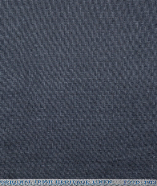 Burgoyne 40 LEA Solids 100% Linen Suiting Fabric (Slate Blue)