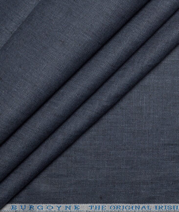 Burgoyne 40 LEA Solids 100% Linen Suiting Fabric (Slate Blue)
