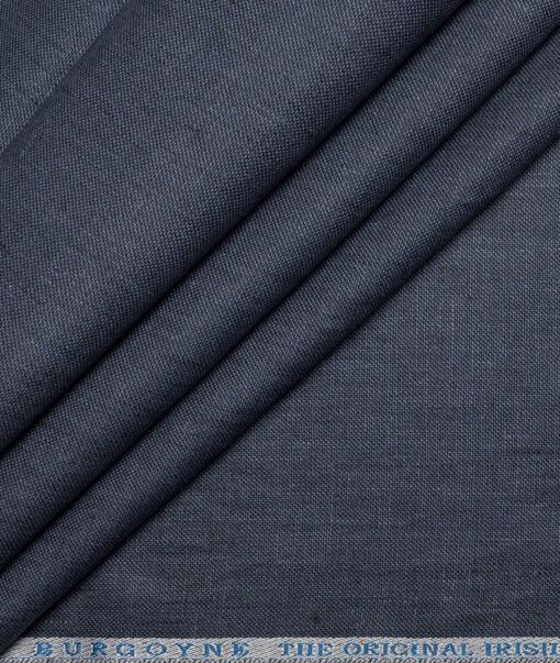 Burgoyne 40 LEA Solids 100% Linen Suiting Fabric (Slate Blue)