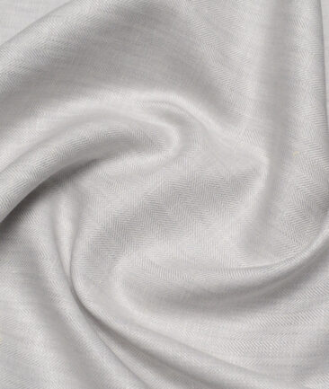 Burgoyne 40 LEA Self Design 100% Linen Suiting Fabric (Light Grey)