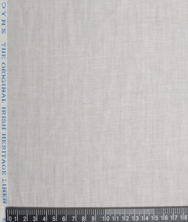 Burgoyne 40 LEA Self Design 100% Linen Suiting Fabric (Light Grey)