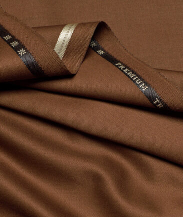 Canetti Italy  Solids Terry Rayon Unstitched Suiting Fabric (Umber Brown)