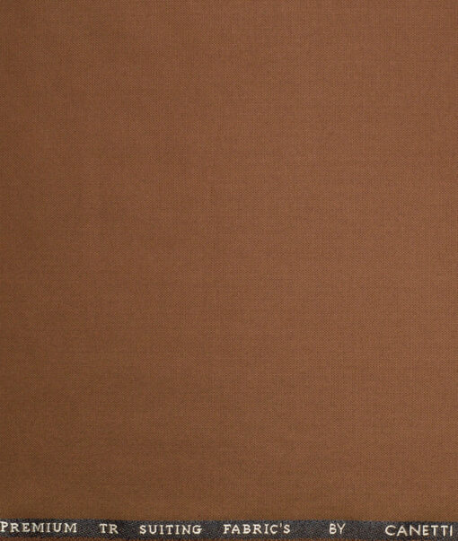 Canetti Italy  Solids Terry Rayon Unstitched Suiting Fabric (Umber Brown)