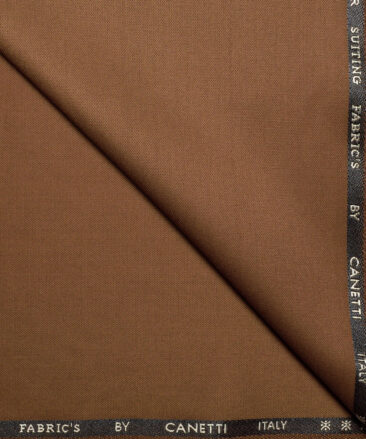 Canetti Italy  Solids Terry Rayon Unstitched Suiting Fabric (Umber Brown)