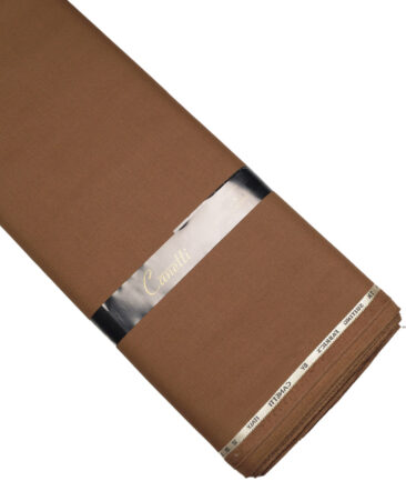 Canetti Italy  Solids Terry Rayon Unstitched Suiting Fabric (Umber Brown)