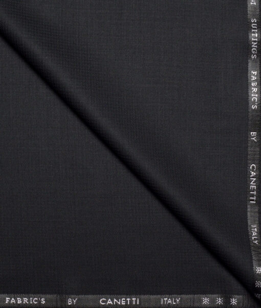 Canetti Italy Structured Terry Rayon Unstitched Suiting Fabric (Black) Canetti Italy Structured Terry Rayon Unstitched Suiting Fabric (Black)