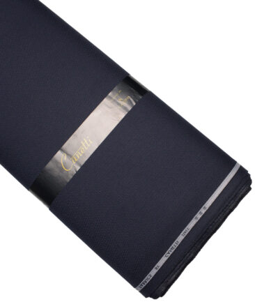 Canetti Italy  Structured Terry Rayon Unstitched Suiting Fabric (Dark Purplish Blue)