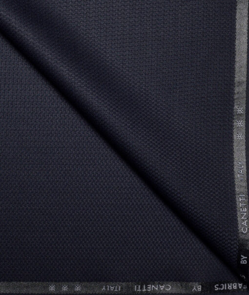 Canetti Italy Structured Terry Rayon Unstitched Suiting Fabric (Dark Purplish Blue) Canetti Italy Structured Terry Rayon Unstitched Suiting Fabric (Dark Purplish Blue)