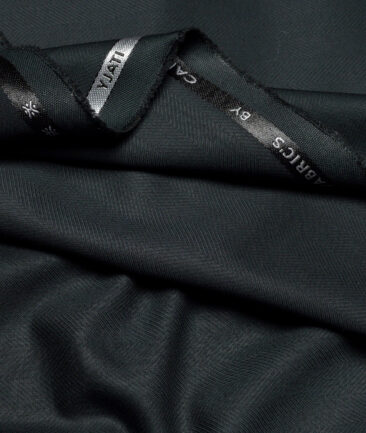 Canetti Italy  Striped Terry Rayon Unstitched Suiting Fabric (Dark Sea Green)