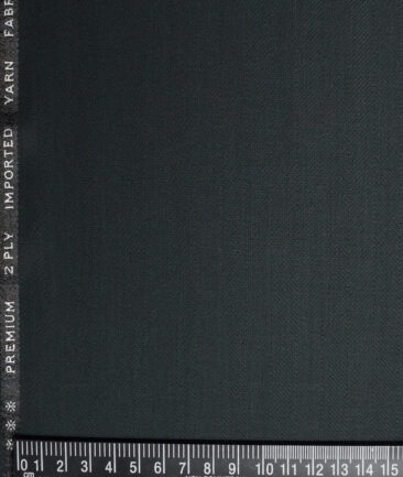 Canetti Italy  Striped Terry Rayon Unstitched Suiting Fabric (Dark Sea Green)