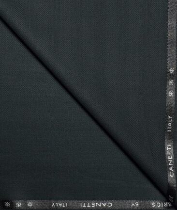 Canetti Italy  Striped Terry Rayon Unstitched Suiting Fabric (Dark Sea Green)