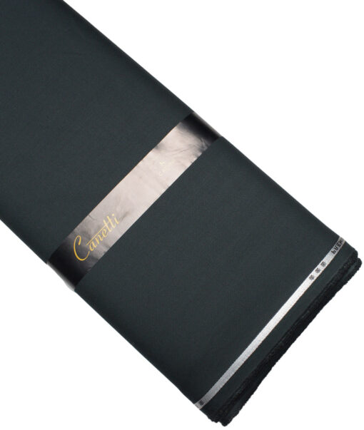 Canetti Italy  Striped Terry Rayon Unstitched Suiting Fabric (Dark Sea Green)