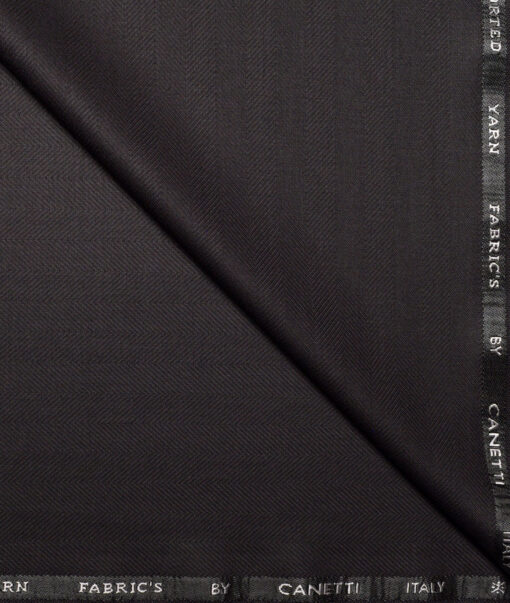 Canetti Italy  Striped Terry Rayon Unstitched Suiting Fabric (Dark Wine)