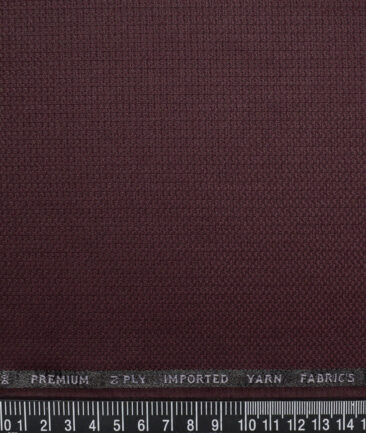 Canetti Italy  Structured Terry Rayon Unstitched Suiting Fabric (Dark Wine)
