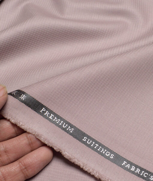 Canetti Italy  Structured Terry Rayon Unstitched Suiting Fabric (Light Mauve)