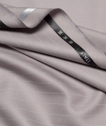 Canetti Italy  Striped Terry Rayon Unstitched Suiting Fabric (Light Purple)