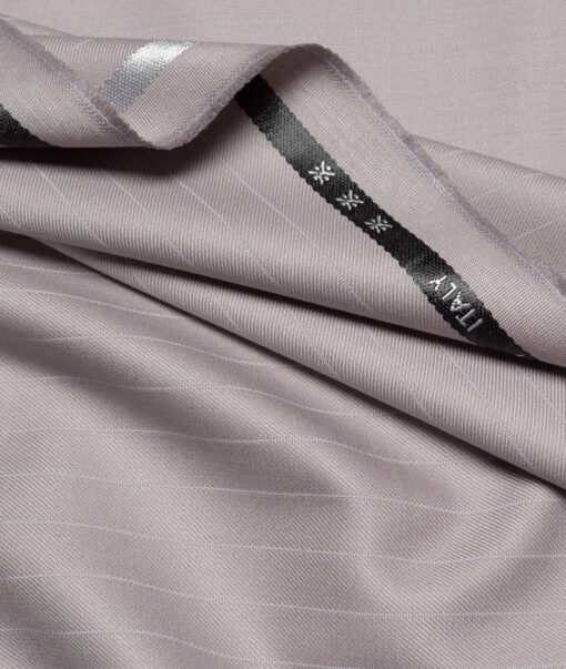 Canetti Italy  Striped Terry Rayon Unstitched Suiting Fabric (Light Purple)