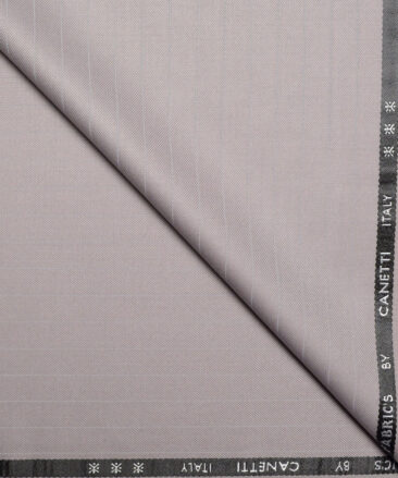 Canetti Italy  Striped Terry Rayon Unstitched Suiting Fabric (Light Purple)