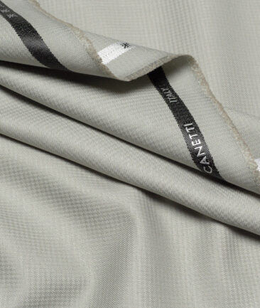 Canetti Italy  Structured Terry Rayon Unstitched Suiting Fabric (Light Sea Mist Green)