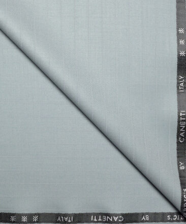Canetti Italy  Striped Terry Rayon Unstitched Suiting Fabric (Light Mist Blue)