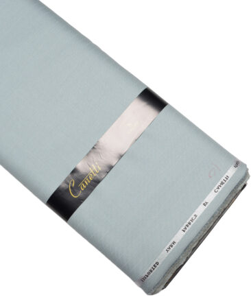 Canetti Italy  Striped Terry Rayon Unstitched Suiting Fabric (Light Mist Blue)