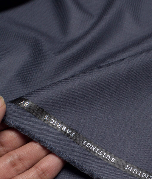 Canetti Italy  Structured Terry Rayon Unstitched Suiting Fabric (River Bed Grey)