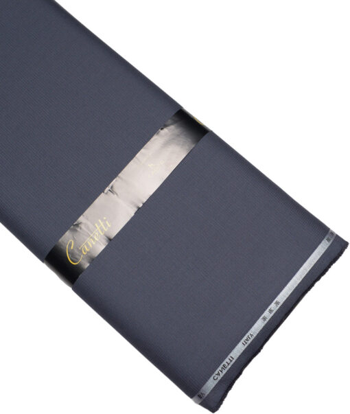 Canetti Italy  Structured Terry Rayon Unstitched Suiting Fabric (River Bed Grey)