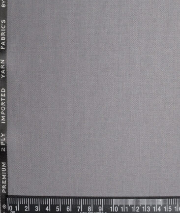 Canetti Italy  Striped Terry Rayon Unstitched Suiting Fabric (Worsted Grey)