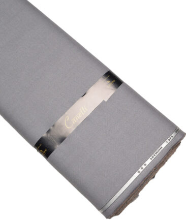 Canetti Italy  Striped Terry Rayon Unstitched Suiting Fabric (Worsted Grey)