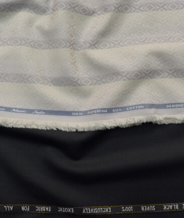 Combo of J.Hampstead Poly Wool Pant & Tessitura Monti Giza Cotton Shirt Fabric - Image 2