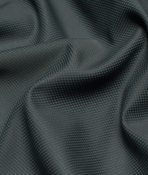Don & Julio  Structured Terry Rayon Unstitched Suiting Fabric (Cadet Green)