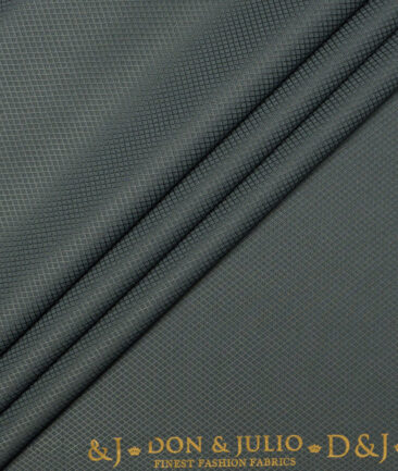 Don & Julio  Structured Terry Rayon Unstitched Suiting Fabric (Cadet Green)