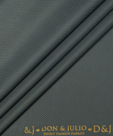 Don & Julio  Structured Terry Rayon Unstitched Suiting Fabric (Cadet Green)