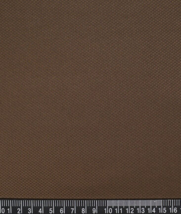 Don & Julio  Structured Terry Rayon Unstitched Suiting Fabric (Coffee Brown)