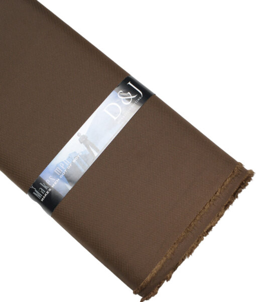 Don & Julio  Structured Terry Rayon Unstitched Suiting Fabric (Coffee Brown)