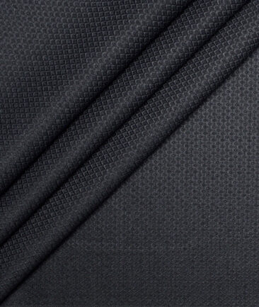 Don & Julio  Structured Terry Rayon Unstitched Suiting Fabric (Charcoal Grey)