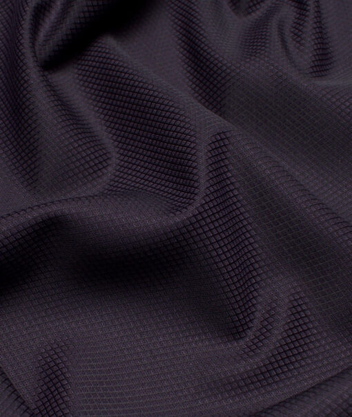 Don & Julio  Structured Terry Rayon Unstitched Suiting Fabric (Dark Purple)