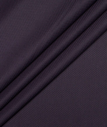 Don & Julio  Structured Terry Rayon Unstitched Suiting Fabric (Dark Purple)