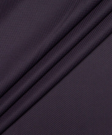 Don & Julio  Structured Terry Rayon Unstitched Suiting Fabric (Dark Purple)