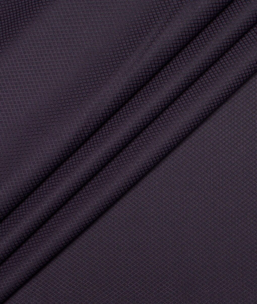 Don & Julio  Structured Terry Rayon Unstitched Suiting Fabric (Dark Purple)