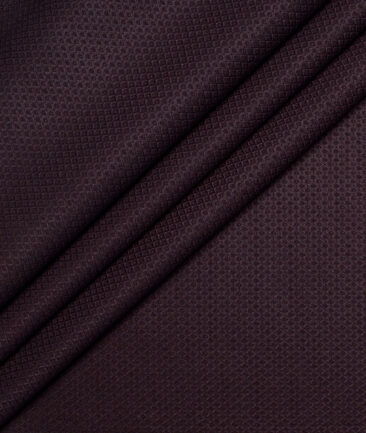 Don & Julio  Structured Terry Rayon Unstitched Suiting Fabric (Dark Wine)